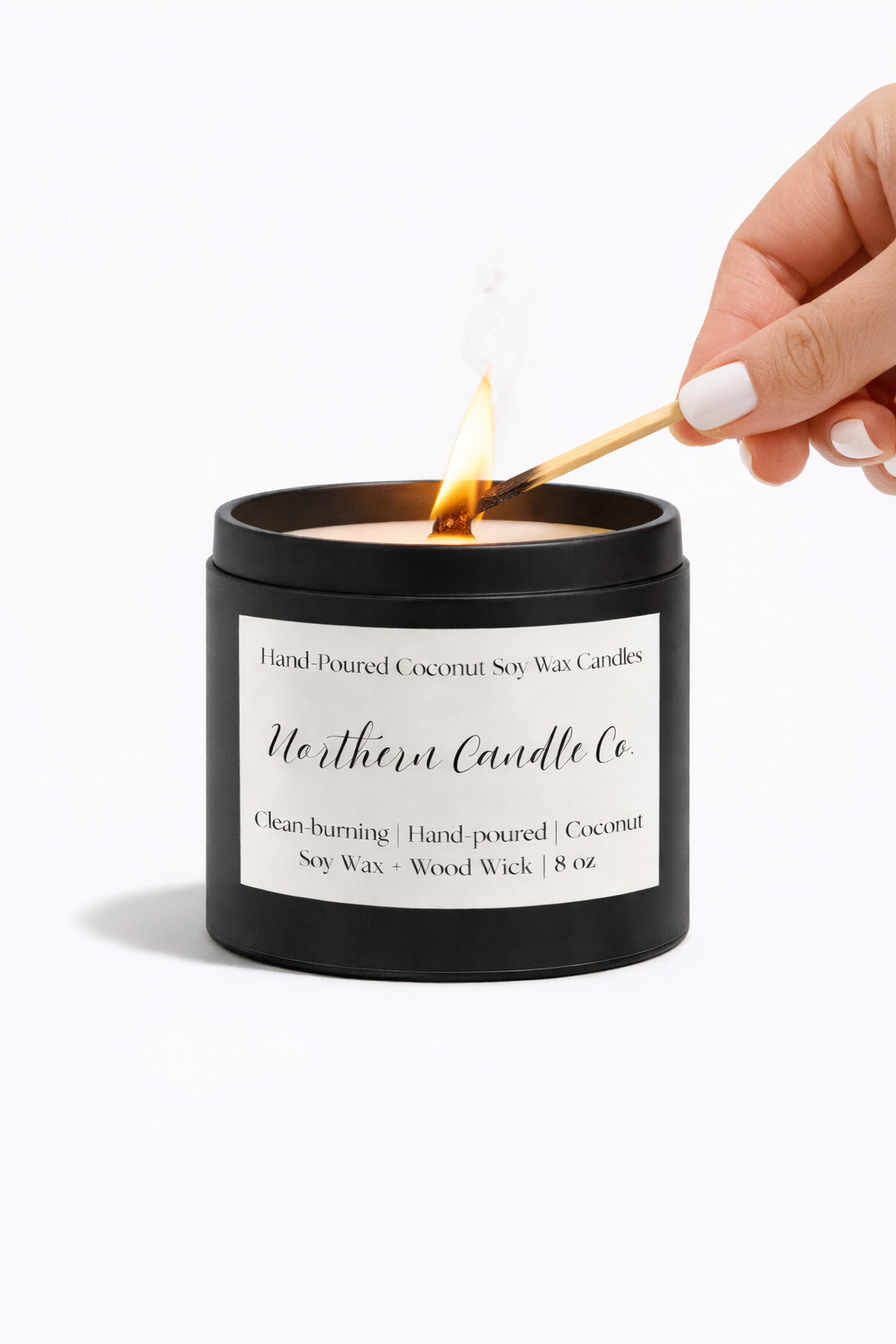 Matcha travel tin candle